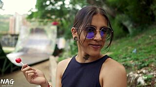 found this fat czech milf flashing huge ass in public park