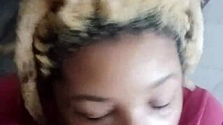ebony princess deepthroats massive black cock in silent pov suck