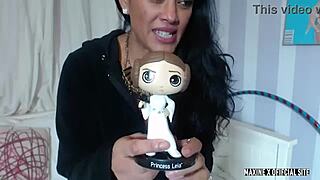 Maxine X squirts moaning in heels on webcam solo