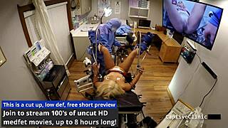 alexandria jane screams slapped in backstage remote interrogation with handcuffs gloves latex