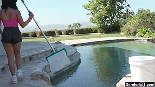 Hot Coed Craves Fucking Tgirl Poolbabe Avery Lust Right Now!