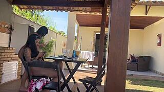 Called beach house party girls for review but they start anal orgy interracial tits bouncing wild!
