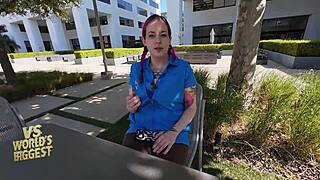 Walmart Cashier Anal Fucked Bent Over by Two Huge Cocks Cum Covered