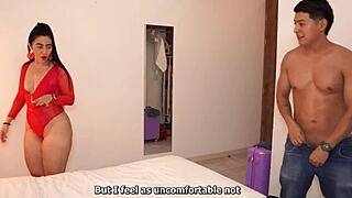 i SHARE A HOTEL BED WITH STEPMOM her juicy PUSSY feels even better than i DREAMED