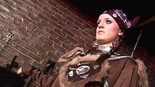 monster cock slams shaved pussy milf in fishnets heels for facial cumshot.