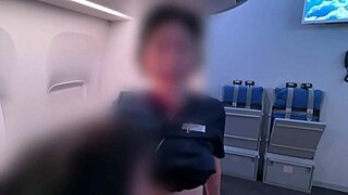 japanese stewardess edges my cock on plane ✈️😩