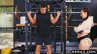 Big ass gym babe mandy muse takes anal after squats
