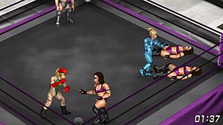 cammy crushes samus tits in lesbian ryona wrestling beatdown!