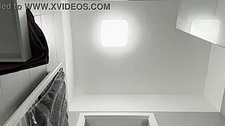 HOTTEST REDHEAD Strips T-Shirt PANTIES in Bathroom Reveals Tight ASS PUSSY Solo Tease!