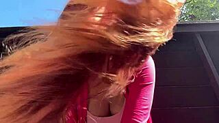 WOW! ITALIAN MILF ARTEMISIA'S LONG HAIR FETISH OUTDOOR PLAY!!
