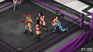 cammy crushes samus tits in lesbian ryona wrestling beatdown!