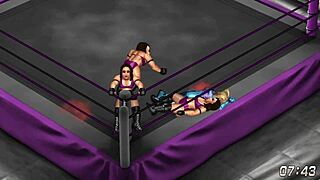 cammy crushes samus tits in lesbian ryona wrestling beatdown!