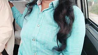 Teen girl spreads in car for uncle's dirty Telugu pounding on long drive!!
