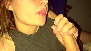 Sexy Latina Sucks Cock Deep Then Swallows Homemade Creampie