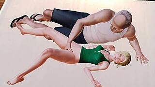 old man explores sweet young girl's body in steamy anime hentai adventure