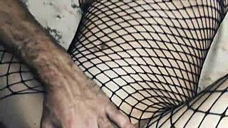 milf wife sneaks sex with husband's friend big cock in lingerie stockings pov homemade.