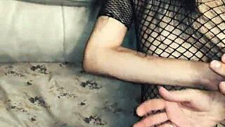 milf wife sneaks sex with husband's friend big cock in lingerie stockings pov homemade.