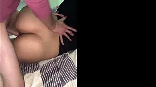 My young Mexican babe takes double penetration from two friends