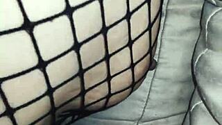 milf wife sneaks sex with husband's friend big cock in lingerie stockings pov homemade.