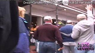 fat tuesday brings out all the flashing milf tits at the wild party.