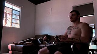 Behind scenes sucking carmona while he plays video game deepthroat style