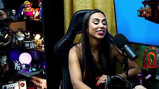 didy reis flashing those perfect tits mid-podcast made ruan drool all over them right there