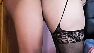 you hear her screaming in lingerie as stepbrother rams big cock doggystyle for wild orgasm creampie