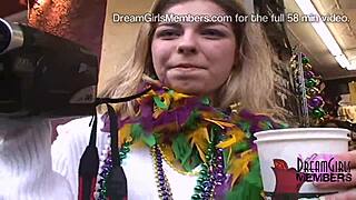 fat tuesday brings out all the flashing milf tits at the wild party.