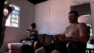 Behind scenes sucking carmona while he plays video game deepthroat style