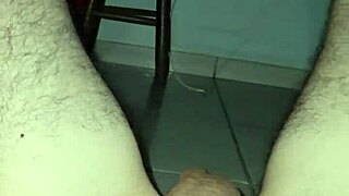 Skinny young beauty bounces on older boyfriend's thick cock while voyeur watches