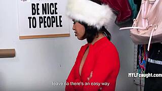 milf's card declined so cop bends her over desk for rough sex