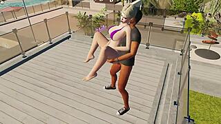 kanea turns beach-found ladyboy into home slave for nonstop shemale action