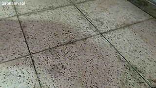 maid bends cleaning floor but what happens next with her ass?