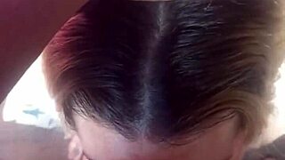 hot black babe deepthroats blondes cock homemade till full cum load