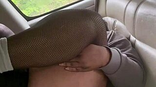Neighbor Almost Caught Us Fucking Hard In The Car With Creampie Finish!!