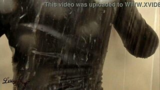 deine herrin teases latex shower nylon hose dripping wet?