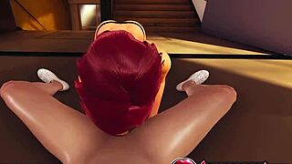 seductive anime suzu titfucks monster cock with sloppy blowjob cum finish