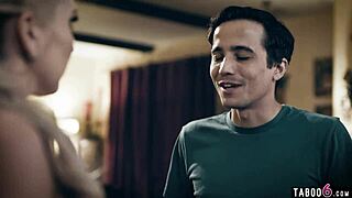 Lonely Milf Stepmom Yields to Young Stepson's Craving