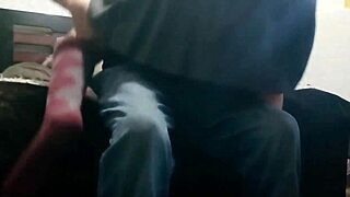 Homemade latina teen student skips science class to fuck her stepsis on bed instead