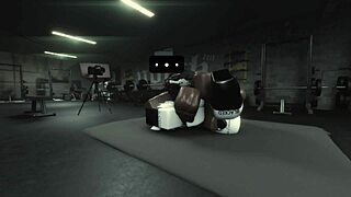 gym slut bends for rough bbc pounding and cumshot on tight tits