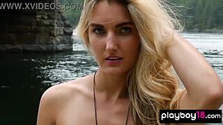 Blonde Canadian Guitarist Anna Katarina Strips Naked Outdoors