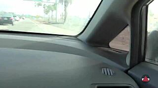 barefoot babe shifts gears on that stick outdoors??