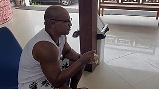 at the ice cream shop i found a giant chocolate cock to suck