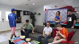 Mylfex hosts wild SPEED ROUND orgy with ex-college MILFS RIDING huge cocks