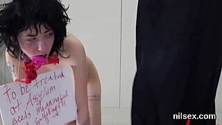 Nasty Asylum Girl's Awkward Anal Treatment Begins