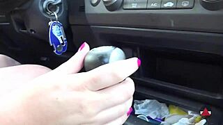 barefoot babe shifts gears on that stick outdoors??