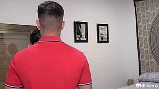 curvy tattooed milf bends over in shower for young guy's rough doggystyle pounding