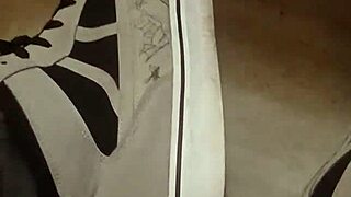your sneakers trashed good by friend, fetish fun 😈👟💦