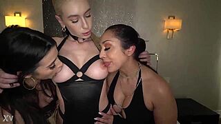 five sluts take turns on massive black cocks in wild interracial orgy