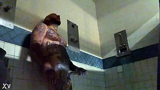 damn in prison jerking huge tattooed white cock wet solo cumshot